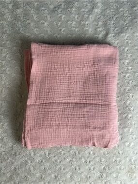 Child of Mine by Carter's Solid Pink Muslin Baby Swaddle Blanket Cotton